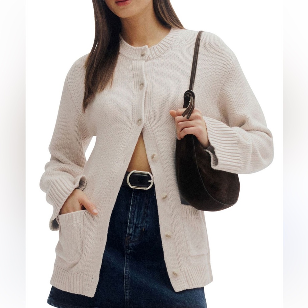 Reformation Franco Split Hem Cardigan